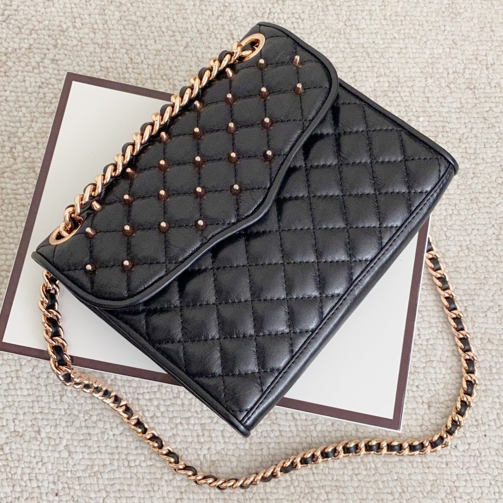 Rebecca Minkoff Studded Quilted Mini Shoulder Bag